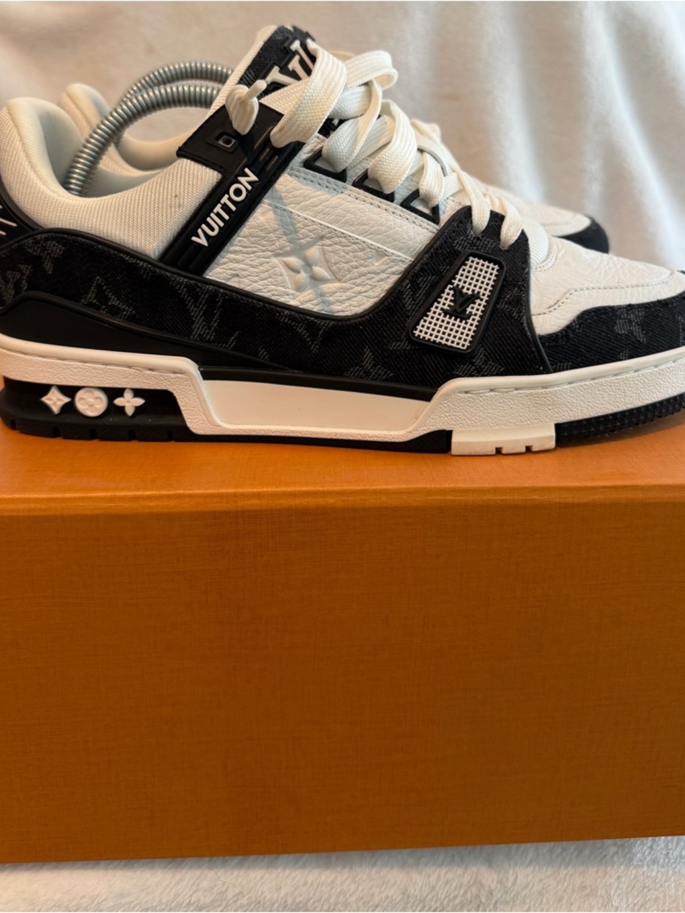 Louis Vuitton Trainer  Black & White Monogram Denim Size 5LV or 7US Men